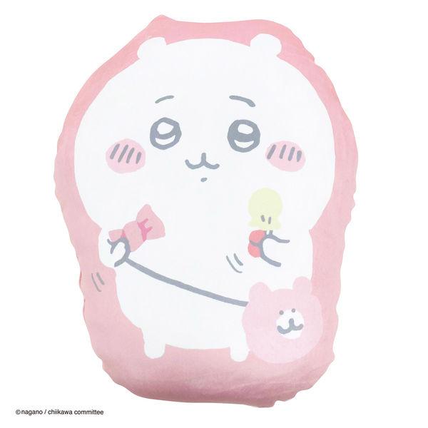 MORIPiLO ちいかわ クッション (ふわふわダイカットクッション) グッズ 背もたれ ピンク 33x43x10cm 可愛い 柔らかめ  キャラクター