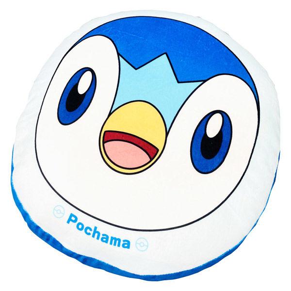 MORIPiLO ポケモン クッション(ポッチャマ もちもちフェイスクッション)  グッズ ダイカット 背もたれ ブルー 約25×30cm かわいい