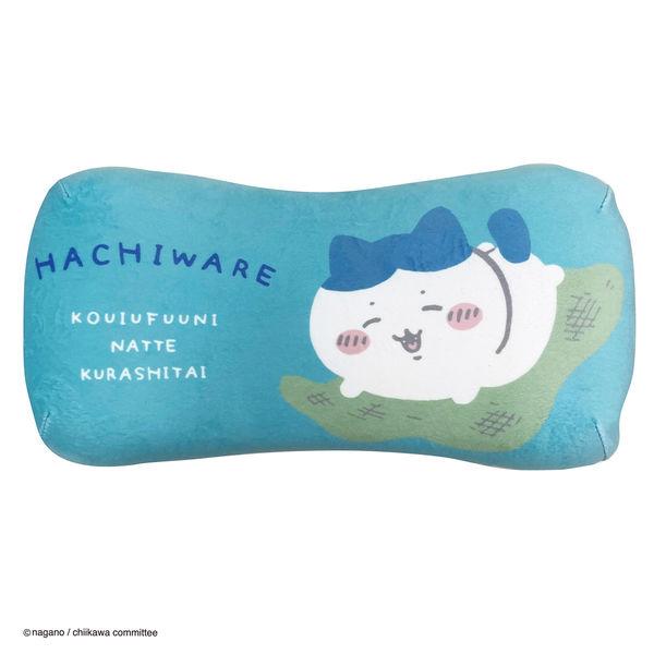 MORIPiLO ハチワレ 低反発クッション 腰枕 (ミニリラックスピロー) グッズ クッション 16x33x8cm 可愛い 柔らかめ ブルー