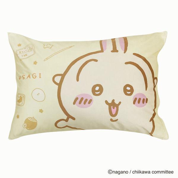 MORIPiLO 枕カバー ちいかわ うさぎ グッズ  洗える ピローケース)ファスナー式 キャラクター  イエロー 43x63cm