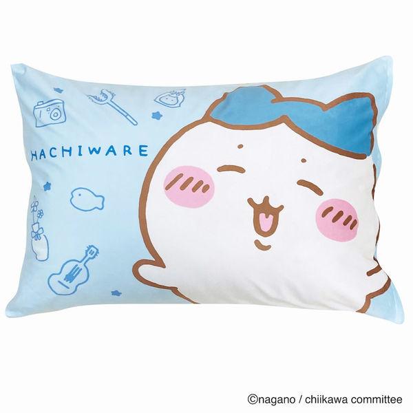 MORIPiLO 枕カバー ちいかわ ハチワレ グッズ 洗える ピローケース ファスナー式 キャラクター ブルー 43x63cm