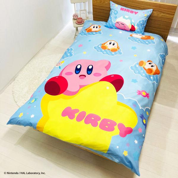 MORIPiLO 星のカービィ 布団カバーセット シングルロング 150x210cm (掛け布団カバー・枕カバー) キャラクター グッズ ワドルディ ブルー