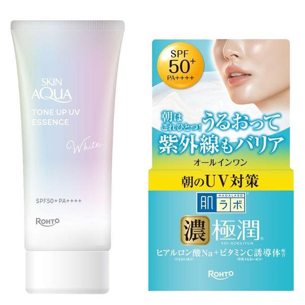 ロハコ限定スキンアクアトーンアップUVエッセンス+肌ラボ濃極潤UVホワイトゲルセット