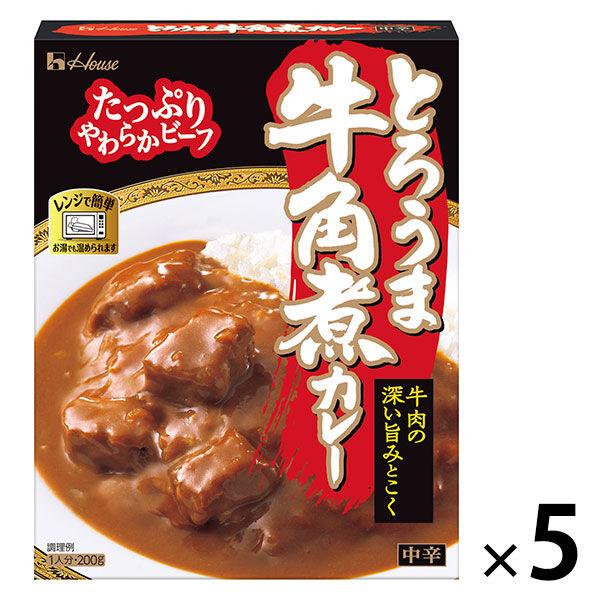 ハウス食品 とろうま牛角煮カレー＜中辛＞ 200g 1セット（5個） レンジ対応
