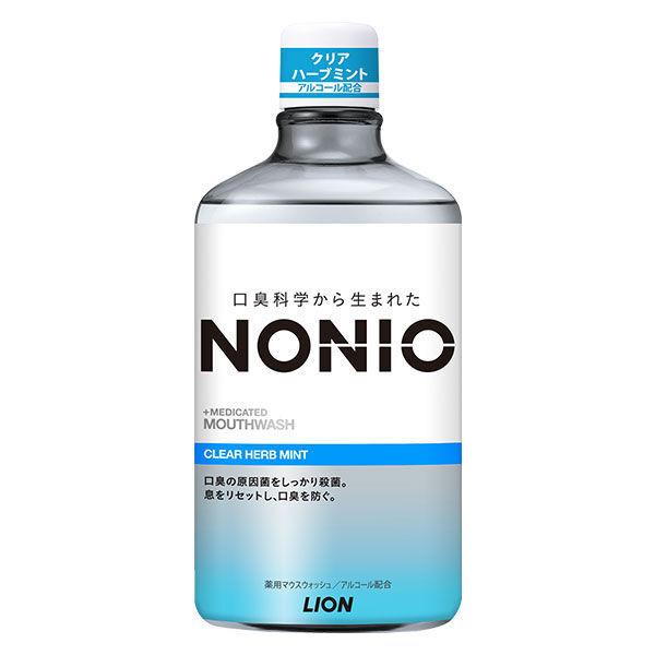 マウスウォッシュ ボトル NONIO ノニオ クリアハーブミント アルコール配合 1000mL 1本 口臭対策 ライオン