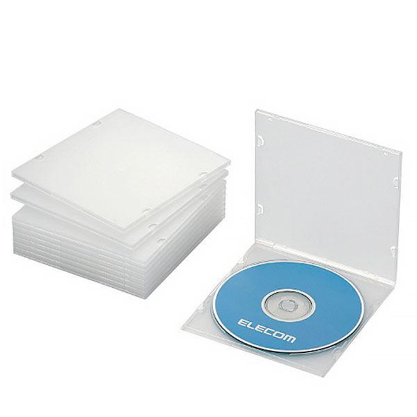 エレコム CD/DVDスリムPPケース 1枚収納 クリア CCD-JPCS10CR 1パック（10枚）