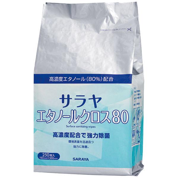 （セール）サラヤ エタノールクロス80 詰替用 441613 1袋（250枚入）