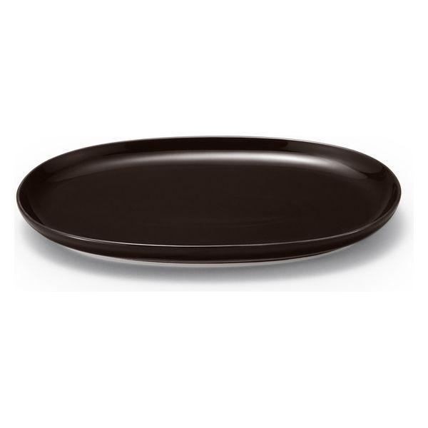 無印良品 日常の器 オーバルプレート 小 ダークブラウン 約24×17cm 良品計画