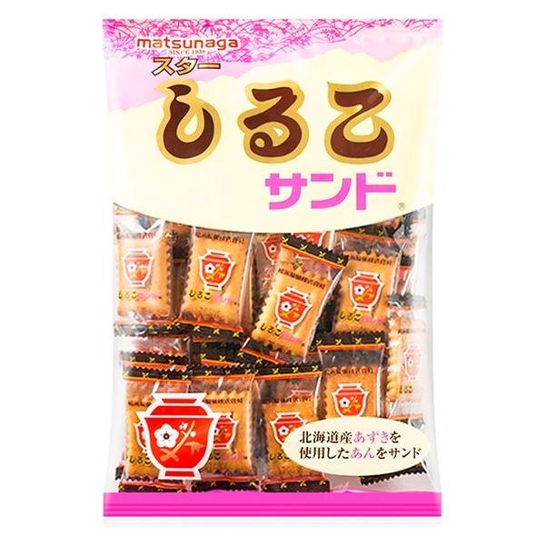 スター しるこサンド 160g 1袋 松永製菓 北海道産あずき 個包装 ビスケット