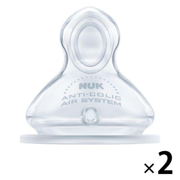 NUK プレミアムチョイス替えニップル 0-6カ月用 Mミルク 1セット（2個）
