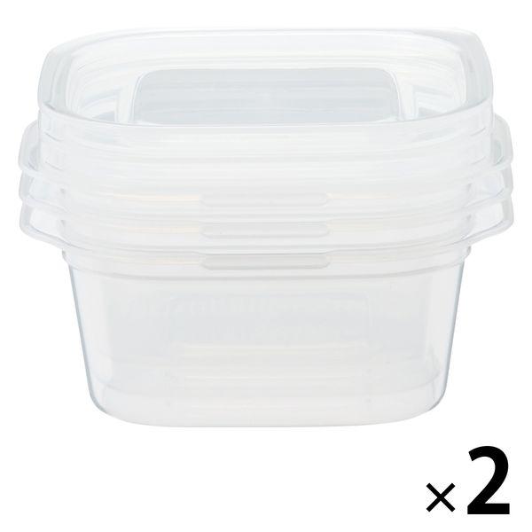 無印良品 蓋をしたままレンジで使えるフードコンテナ 正方形270mL 1セット（6個：3個入×2） 良品計画