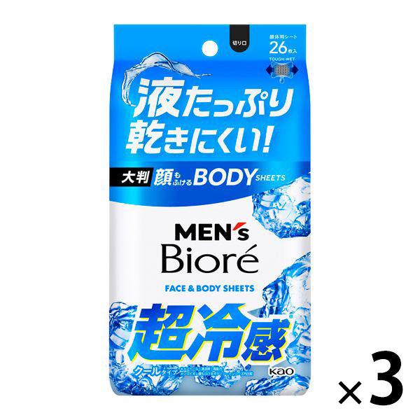 メンズビオレ 顔もふけるボディシート クールタイプ 3個