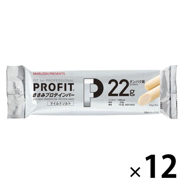 PROFITささみプロテインバー マイルドソルト 12個 丸善