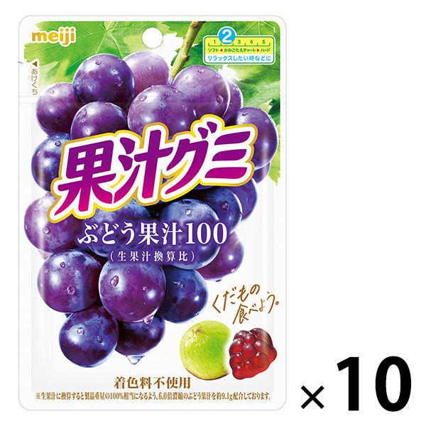 果汁グミぶどう 10袋 明治