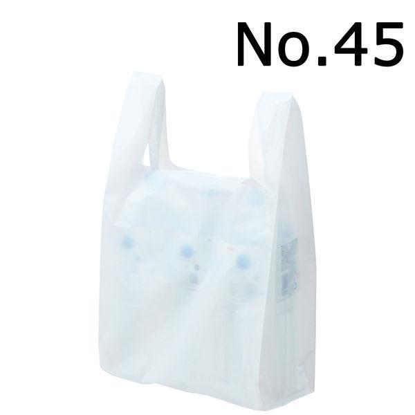アスクル　レジ袋（乳白）　45号　幅300mm×マチ140mm×縦530mm　1袋（100枚入）（イチオシ） オリジナル