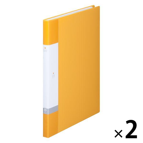 リヒトラブ(LIHIT LAB.) リクエスト クリヤーブック A4タテ 20ポケット 黄（イエロー）2冊 G3201-5
