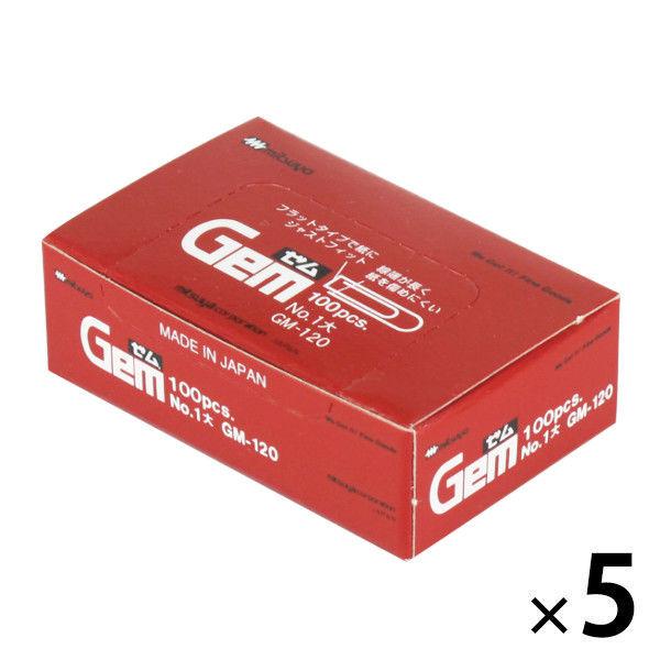 ミツヤ ゼムクリップ 大 100本入 GM-120 5箱