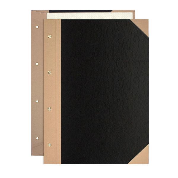 プラス　とじ込表紙　A4タテ　307×220mm　4穴　つづりひも付　1袋（10組入）　FL-006TU　77178