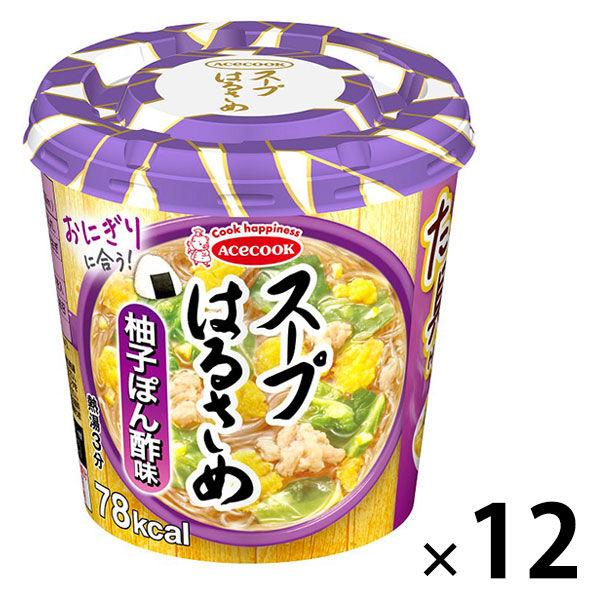 エースコック インスタント スープはるさめ 柚子ぽん酢 32g 12食