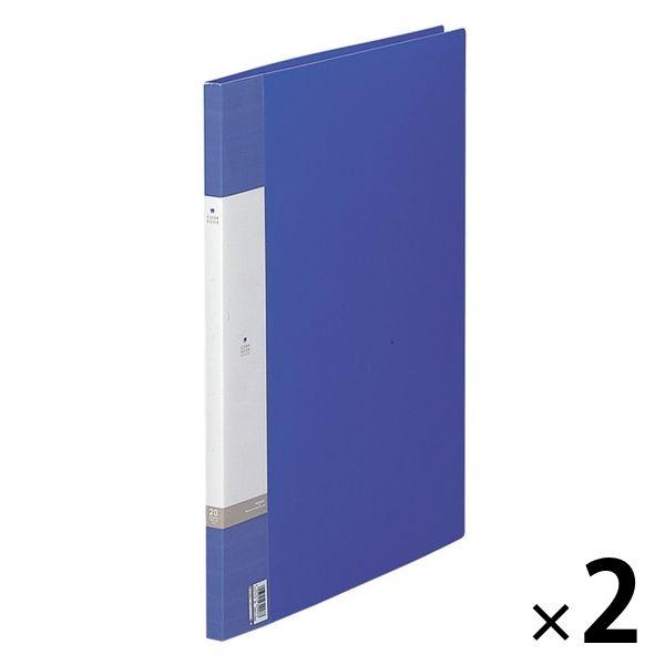 リヒトラブ(LIHIT LAB.) リクエスト クリヤーブック A3タテ 20ポケット 青（ブルー） G3214-8 2冊