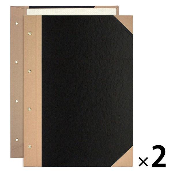 プラス とじ込表紙 A4タテ 307×220mm 4穴 つづりひも付 FL-006TU 77178 2組