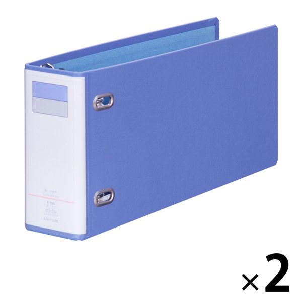 リヒトラブ(LIHIT LAB.) D型リングファイル 統一伝票用 5×11・E ブルーバイオレット F750 2冊