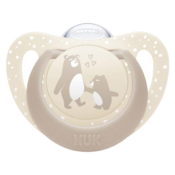 NUK おしゃぶりプレミアムチョイス（ケース付き） 18ー24カ月用 ベージュ 1個 ダッドウェイ