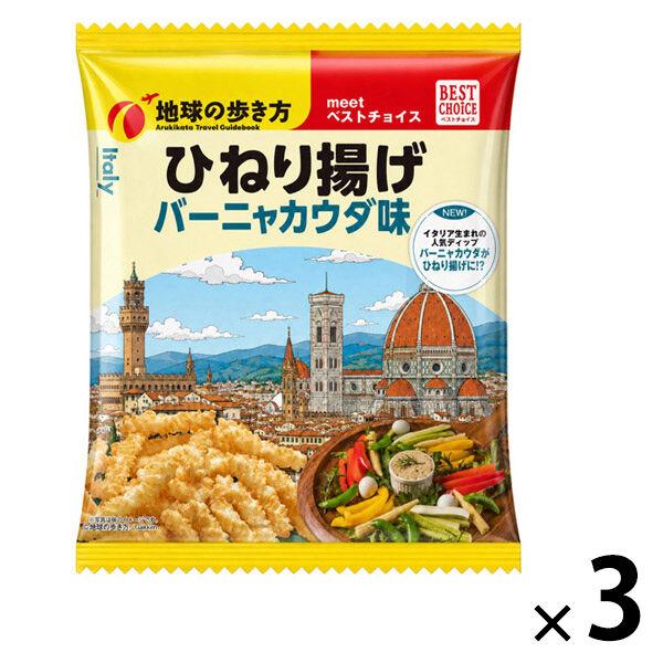 （セール）地球の歩き方　ひねり揚げ　バーニャカウダ味 1セット（1個×3） スナック菓子 おつまみ 食べきり菓子