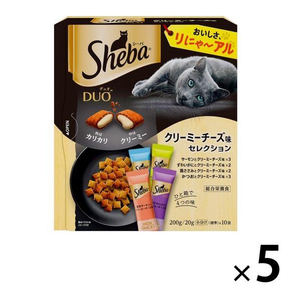 他サイト： シーバ デュオ クリーミーチーズ味セレクション 200g 5個 キャットフード 猫 ドライの商品画像