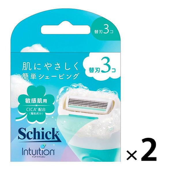 イントゥイション 敏感肌用 替刃（3コ入）2個 女性用 カミソリ 剃刀 シック Schick