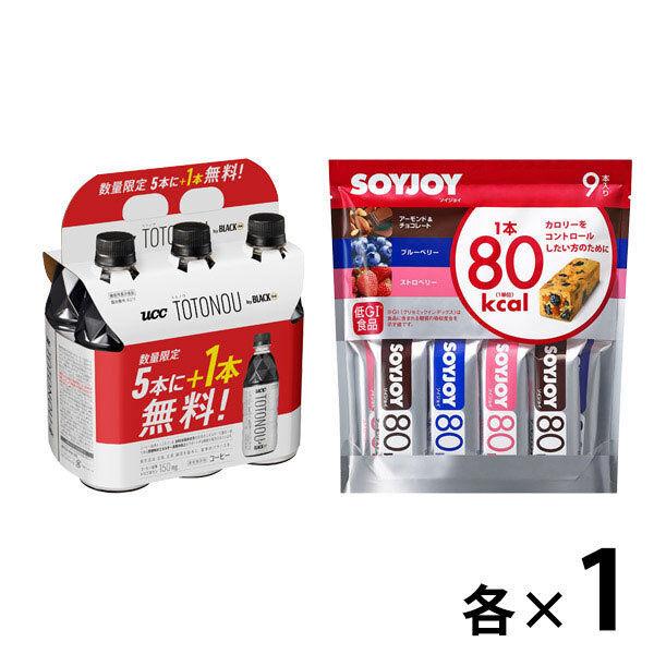 【ロハコ限定】UCC×大塚製薬 TOTONOU（トトノウ）by BLACK無糖 500ml 5+1本＋ソイジョイ コントロール80 3種セット