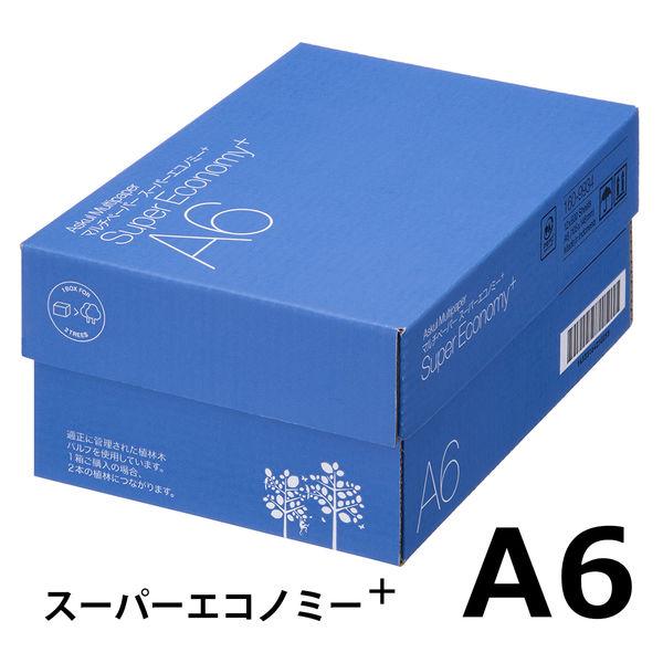コピー用紙　マルチペーパー　スーパーエコノミー+　A6 1箱（6000枚：500枚入×12冊）　高白色　アスクル  オリジナル