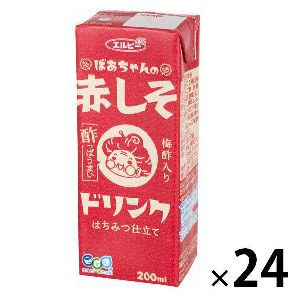 エルビー ばあちゃんの赤しそドリンク 200ml 1箱（24本入）
