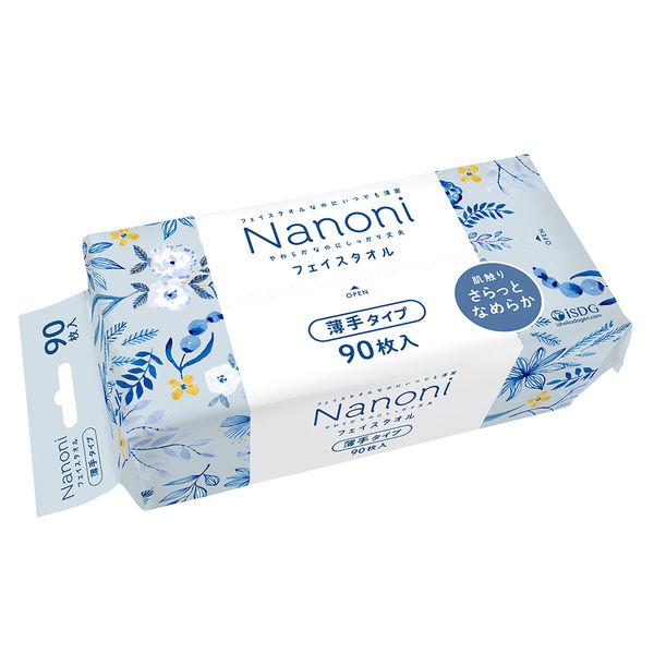 Nanoni フェイスタオル クレンジングタオル 薄手タイプ 1個（90枚入） 医食同源ドットコム