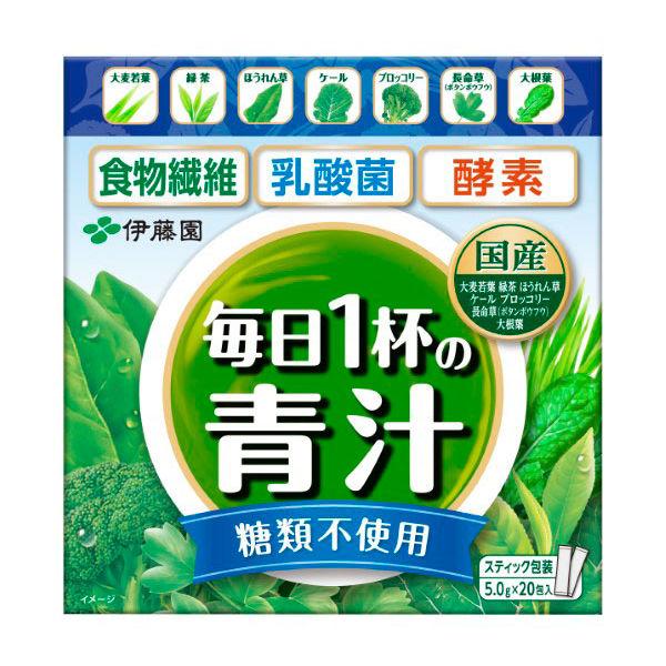 他サイト： 毎日1杯の青汁 乳酸菌 糖類不使用 5.0g×20包 粉末 1個 伊藤園の商品画像