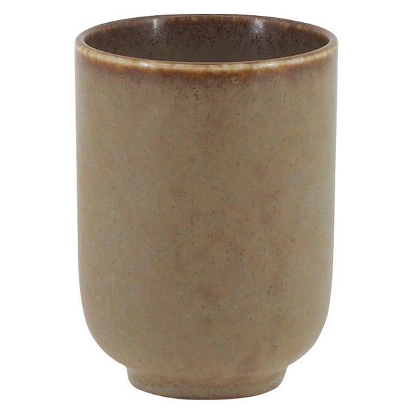 【アウトレット】美濃焼 磁器 ALKO 湯呑 直径6.3×高さH8.5cm シルバーブラウン 1個 TOJIKITONYA