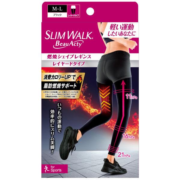 SLIMWALK（スリムウォーク）ビューアクティ 燃焼シェイプレギンス MLサイズ ピップ