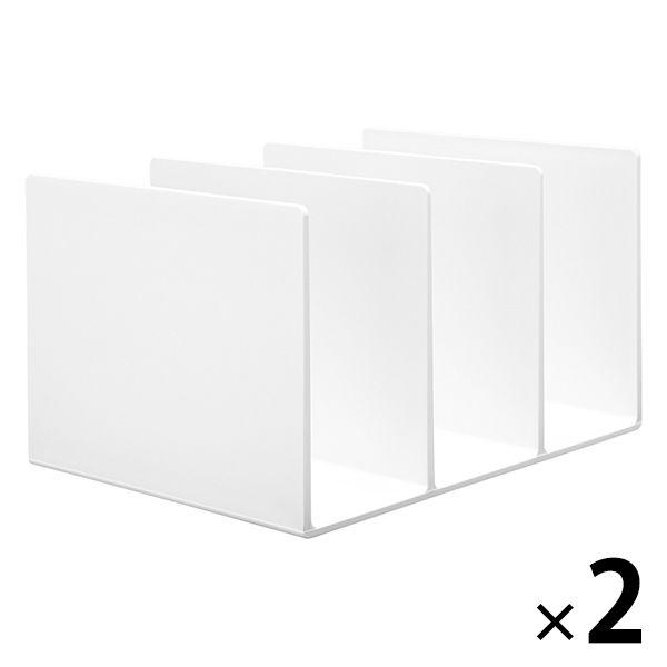 無印良品 スチロール仕切りスタンド ホワイトグレー 3仕切 大 約270×210×160mm 1セット（2個） 良品計画（イチオシ）