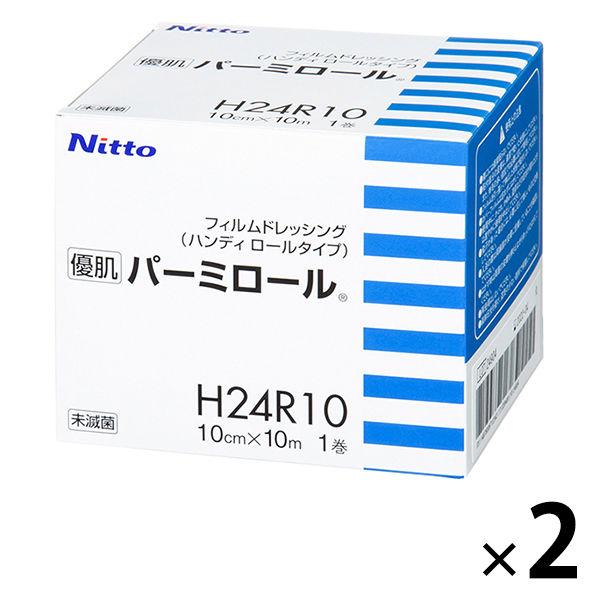 他サイト： ニトムズ (優肌)パーミロール(ハンディロールタイプ) H24R10 2巻　フィルムドレッシング（防水フィルムロール）の商品画像