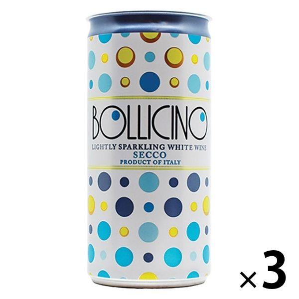 （セール）イタリア ドネリ ボッリチーノ フリッツァンテ スパークリングワイン 白 辛口 200ml 缶 1セット（1本×3） モンテ物産