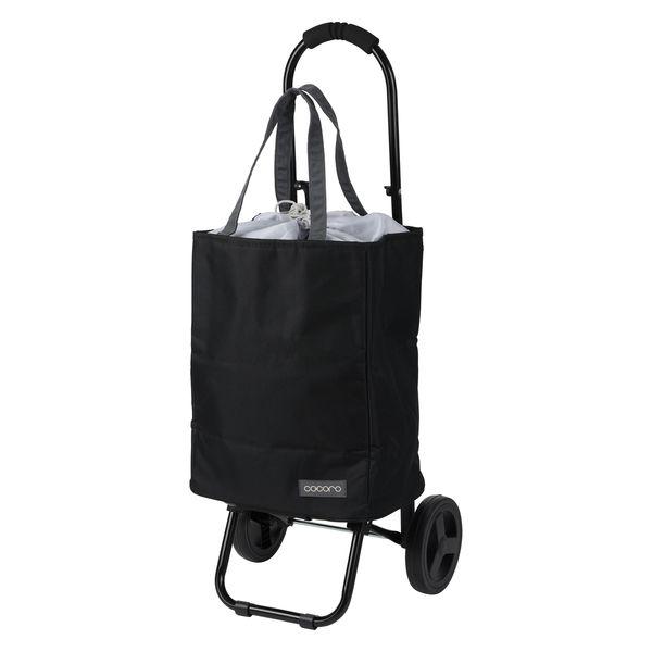 レップショッピングカート トートカート 保冷保温 22L ブラック 1個 キャリーカート1WAY  買い物 荷物運び COCORO