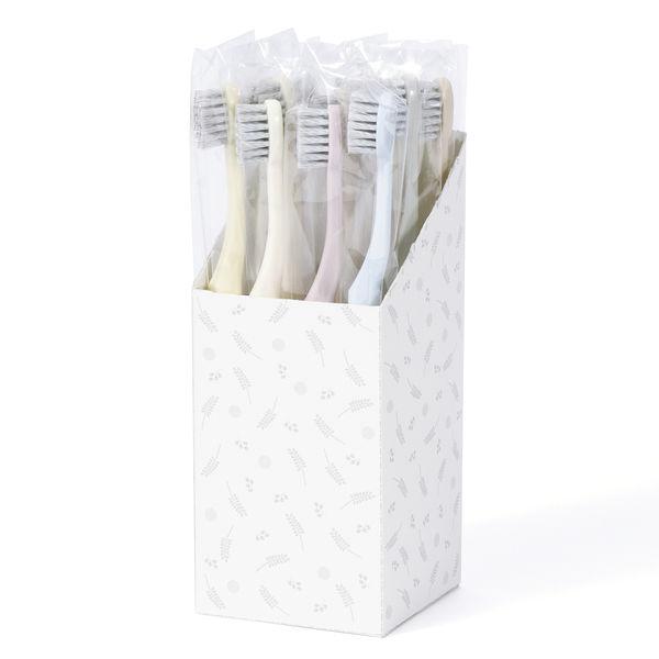 【ロハコ先行販売】 歯科医推奨 エコデント ライスレジン歯ブラシ ふつう 大人・子供向け 6色アソート 1セット（12本入）ラピス 限定