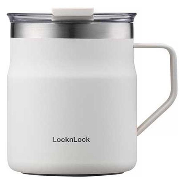 【アウトレット】ベストコ マグカップ 355ml 保温 保冷 蓋付き ホワイト ロック＆ロック LHC4218NWHT 1個