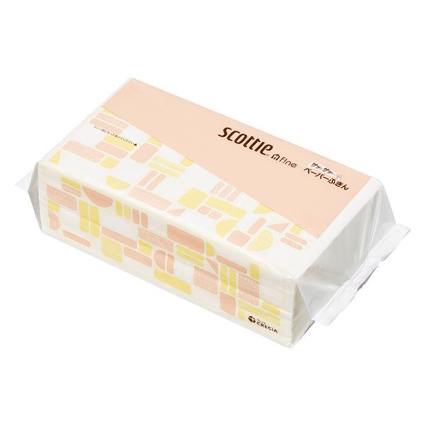 【アスクル・ロハコ限定デザイン】キッチンペーパー スコッティ ソフトパック サッとサッと タイルデザイン 200枚入 1個 日本製紙クレシア 限定