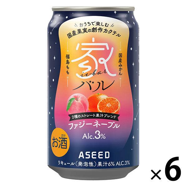 チューハイ アシード 家バル ファジーネーブル 350ml 缶 6本