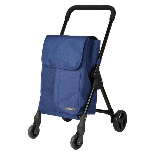 レップ ショッピングカート 前押し4輪カート 折りたたみ 保冷保温 35L ネイビー 558300 1個