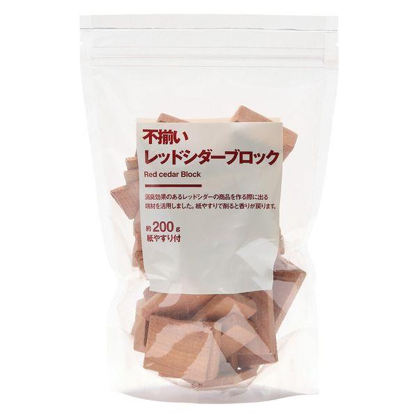 無印良品 不揃いレッドシダーブロック 約200g 紙やすり付 良品計画