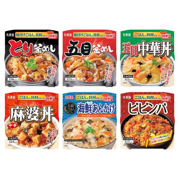 丸美屋 レンジで簡単！ごはん付き アソートセット 1箱（6食入）