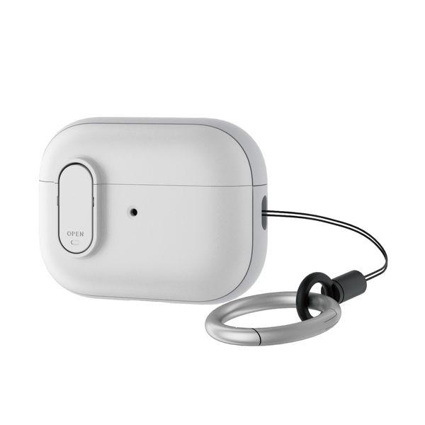 AirPods Pro 第2世代 ケース ハイブリッド フタ開閉ロック機能 ホワイト AVA-AP4TSLWH エレコム 1個