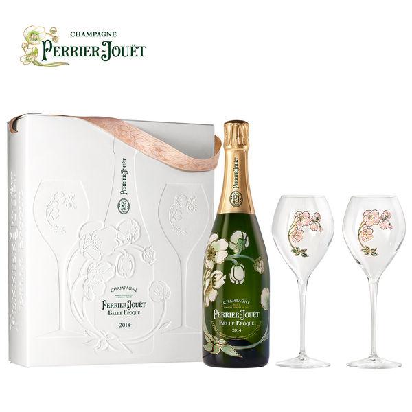 ペリエ ジュエ ベル エポック 2014 750ml 1本 グラス2脚セット エコロジカル ボックス シャンパン 箱入 ペルノ・リカール